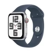Apple Watch SE GPS + Cellular 44mm Silver Aluminium Case Blue Sport Band M/L