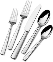 Mikasa, Everett Flatware Service for 12, 101 Piece Set, 18/10 Stainless Steel, Silverware Set with Serving Utensils