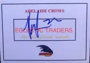 Izak Rankine SIGNED Adelaide Crows Card. AFL Football. Tex Walker, Sloane, Modra