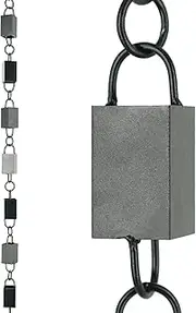 DFTDFYXYRain Catcher Chain Outdoor Rain Chains Aluminum-Hanging Rain Chains 3.2-26.2FT Decorative Chain Replacement Downpipe with Retainer,Hook for Gutters Rotating Rain Catcher Chain,3m(9.8ft)
