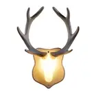Night Light Durable Stylish Deer Head Antler Wall Mount Hanging Lamp Abs