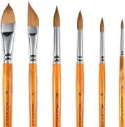 Sable Watercolor Brushes Kolinsky Paint for Artists Yellow