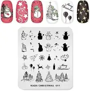 KADS Nail Art Stamp Plate Christmas Stamping Plate Stencil Image Template Colorful Snowflakes (CH011)