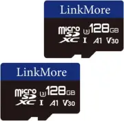 128GB Micro SDXC Card (2 Pack), A1, UHS-I, U3, V30, Class 10 Compatible, Read Sp
