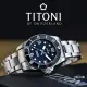 【TITONI 梅花錶】SEASCOPER 600米深潛系列潛水機械錶 42mm(83600S-BE-255 藍)