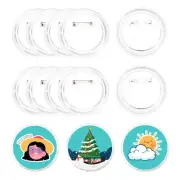 12Pcs Acrylic Sewing Buttons Pin Clear 3.11" Button Maker Badges