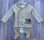 Carter’s Newborn 3 Pc Gift Set Elephant Monkey Animal Bodysuit Shirts Pants