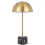 Domez Table Lamp Black Terrazzo Antique Gold | Telbix Lighting