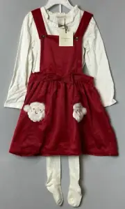 NWT Cynthia Rowley Santa 3-Piece Set Girls’ 5T Red & White Christmas Edition