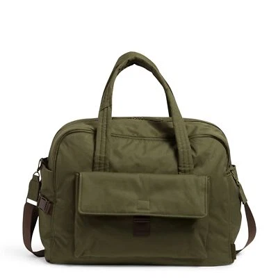 Vera Bradley Women's Cotton Utility Travel Bag Climbing Ivy Green - Recycled ...