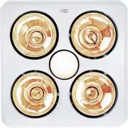Ducted Bathroom Heater 3-In-1 Fan, Light and 4 Heat Lamps, White