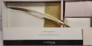 Wedding Guestbook & Feather Pen Set Gold Elegant Classic by Style Me Pretty NEW
