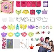 Kids Pretend Play Jewelry | Pretend Play Toy Princess Treasure Box for Girls | Children Toy Treasure Box Pretend Play Rings 3-9 Years Old