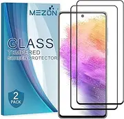 [MEZON] [2 Pack] Full Coverage Tempered Glass for Galaxy A73 5G - Crystal Clear Premium 3D Edge 9H HD Screen Protector (Galaxy A73 5G, 9H Full)