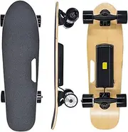Electric Skateboard with Wireless Remote Control, 3 Adjustable Speeds, 8km Range, 15km/h Top Speed, 2A Battery, for Adults, Teens, and Beginners