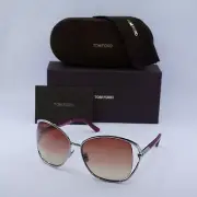 Tom Ford FT1091 16T Shiny Palladium/Bordeaux Gradient 62-16-120 Sunglasses Ne...