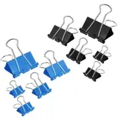 20PCS Black Bulldog Foldback Clips Document Paper Clamps Multiple Sizes