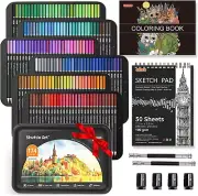 174 Colours Professional Colouring Pencils, Soft Core Coloured Pencils Set with