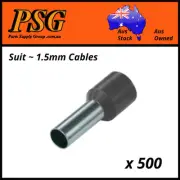 Cable Ferrules IN STRIPS 1.5mm2 x 500 pack, Bootlace, Pin Crimps, Wire Sleeves
