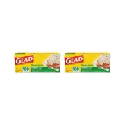 Glad Fold-Top Sandwich Bags 180ct – BPA-Free, Disposable Resealable Food Wraps