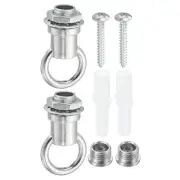 37mmx21mm Ceiling Hook, 2 Pack Screw Hooks Light Fixtures Accessory Silver Tone