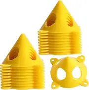 Armastuse 20 Pcs Pyramid Stands Painter'S Painting Stands,Painter'S Pyramids Stands,Mini Cone Paint Stands For Canvas And Door Risers Support(Yellow)