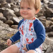 All-in-one Snap Sunsuit - Lazy Lobsters