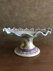 NEW Vintage Mackenzie Childs Cake Stand on Pedestal