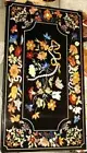 36"x24" Black Marble Side Corner Centre Dining Coffee Table Top Mosaic inlay k2
