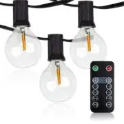 Newhouse Lighting String Light 50' W/25 Sockets+100W Dimmer,Remote+2 Extra Bulbs