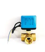 Brass Motorized Ball Valve Brass Electric Two Lines Three Way Normally Closed Normally Open 220V Switch Valve 1Pcs (Size : 1-1/4inch, Color : 24VDC_Normally Open) (Color : 24vdc-Normally Open, Size :
