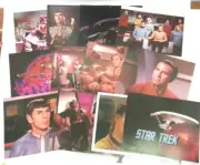 Vintage 1970s Set of 12 Star Trek 8x10 Full Color Litho/Still- Warehouse Find