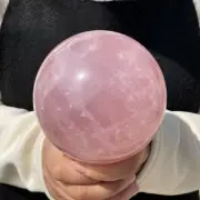 3.35LB Natural Pink Rose Quartz Sphere Crystal Magic Ball Healing G5406