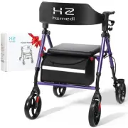 Walkers for Seniors, Foldable Rollator Walker with Durable Aluminum, Dual Adj...