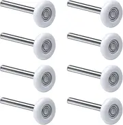 Snokay 8 PCS 1.8"/4.6 CM Nylon Garage Door Rollers with Stem, Durable Replacement for Smooth and Quiet Operation, Fits Sliding & Double Door Tracks, for Residential and Commercial Garage Doors