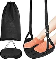 Tofficu 1 Set Airplane Footrest Blindfold Portable Eye Mask Seat Hanging Foot Hammock Sleeping Eye Mask Travel Footrest with Pouch