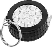 COHEALI Mini Tire Shape Keychain with Tape Measure Durable Heat Transfer Keyring for DIY Custom Designs Reliable Key Holder for Home and Travels