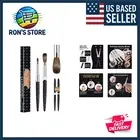 2Pcs Acrylic Nail Brushes Set, 100% Pure Kolinsky Size 14 Nail Art Brush & Sm...
