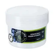 Round Screw Top Plastic Food Storer Storage Container 600ml Stackable Pantry