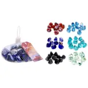 6 x 350g Assorted Color Glass Stones Diamond Decor Aquarium Fish Tank Pebble
