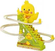 Electric Duck Climbing Stairs,Tracks Slide Ducks Climbing Toy with Music | Educational Fun Kids Animal Cartoon Race Slide Game for Childrens Day Birthday