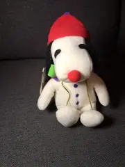 Very Cute Whitman’s Snoopy And Scarf Plush With Inner Jingle Bells NWT