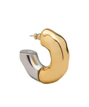 AMI Dune Hoop Earrings One size gold/silver