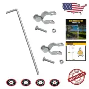 Quick Install 1-3/8" x 32" Heavy Duty Gate Drop Rod with Hinges Included