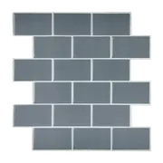 Tiles 3D Peel and Stick Wall Tile Dark Grey 10 Sheets