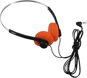 Angoily Lightweight On-Ear Retro Headphones Adjustable Headband Library-Friendly Wired Earphones for Students with Crystal Vocals