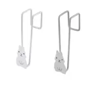 2PCS Cute Metal Door Rear Hook Iron Nail-Free Stick-Free Small Hook Coat B