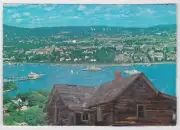 Mail Art David Greenberger "The Original Settlement" original collaged postcard