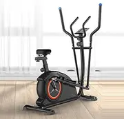 Home Elliptical Trainer Elliptical Stepper Elliptical Machine with Armrests, Eight-Level Resistance Adjustment, Quiet Operation, Solid Structure,Black,with seat
