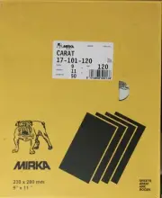 50 Pak - Sanding Sheets #120 MIRKA 9” X 11” Carat Sandpaper (17-101-120)